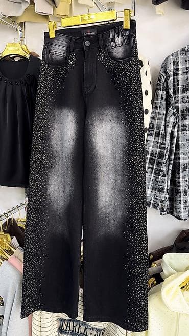 cins şalvar modelleri 2022: Qadın cins şalvar kolleksiyası - Modellər: klassik düz kəsim — 1