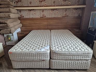 İkinəfərlik çarpayı, Bazasız, Matras ilə, Siyirməsiz — 1