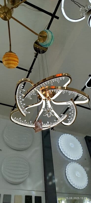 kalidor ucun lustur: Çılçıraq, 10 və daha çox lampa, Metal — 3