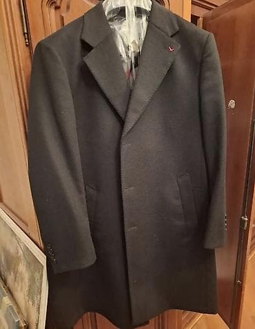 Kişi palto – ELATUS (Made in Azerbaijan) - Klassik tərzdə tünd rəngli