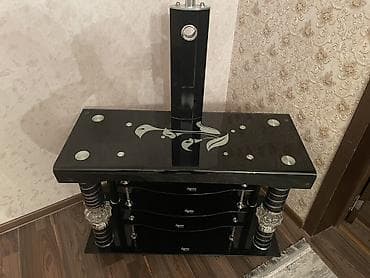 termo pasta: İşlənmiş, Düz TV altlığı, Polkalı, Şüşəli — 2