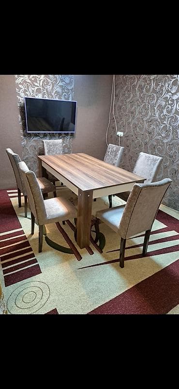 Açılmayan, Dördbucaq masa, 6 stul lalafo.az -da Açılmayan, Dördbucaq masa, 6 stul