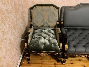 islenmis divan kreslo satiram: 2 kreslo, Divan — 1