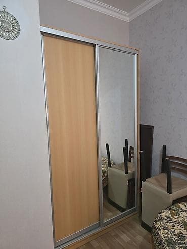 tavan ucun taxtalar: 2 qapılı, Güzgülü, Qəhvəyi, Taxta, Kupe, Düz dolab — 2