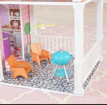 uşaqlar üçün kombinzon şortlar: Игрушечный домик для девочки привезенный из Европы . Экологически — 5