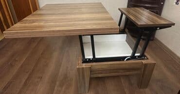 açılan masalar: Jurnal masası, İşlənmiş, Açılan, Taxta, Kvadrat masa — 3