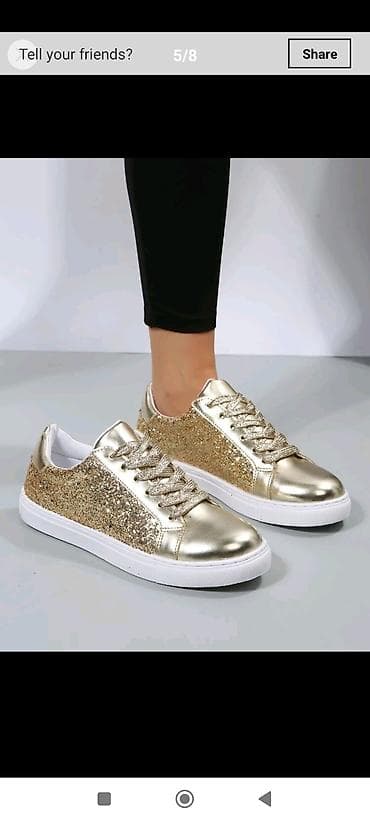 ket ayaqqabilar: Размер: 39, цвет - Золотой, Новый — 2