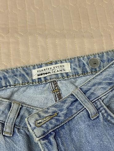 son model cantalar: Koton Jeans – Fahriye Evcen kolleksiyasından qadın cins şalvar - — 1