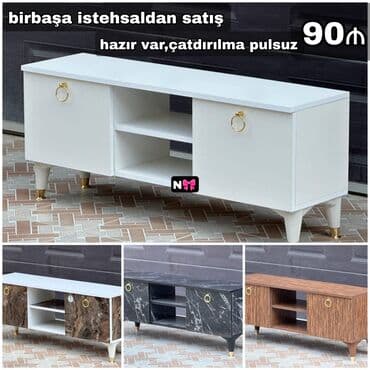 siyirme: Yeni ve sifarişle TV_STEND 90_azn Olçü 1.20×33×52 Material:Laminat — 2