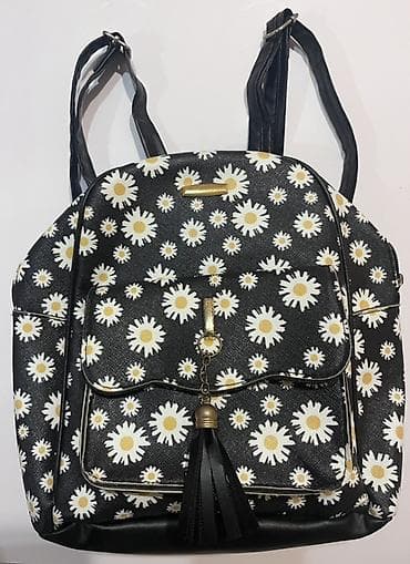 prada canta: Qara rəngli, papatya naxışlı bel çantası/rusak - Material: səthində — 1