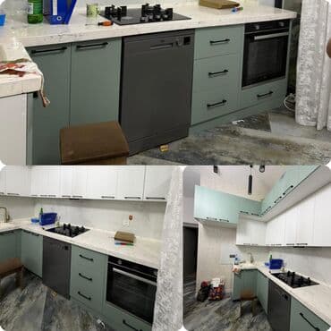 гардеробная мебель: Mətbəx mebeli dəsti – müasir dizayn - Künc yerləşimli modul mətbəx - — 1