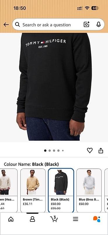 dublyonka kisi ucun: Tommy Hilfiger original sviter. Amazon.co.uk saytından endirimdə £60 — 2