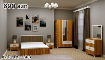 qiz ucun kravatlar: 2 təknəfərlik çarpayı, Dolab, Komod, 2 tumba, Türkiyə, Yeni — 7