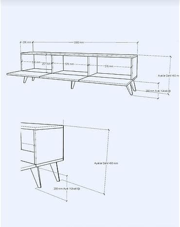 düz divanlar: Yeni, Düz TV altlığı, Polkasız, Laminat, Türkiyə — 3
