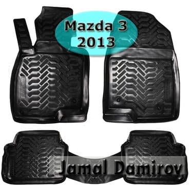 антискользящие коврики: Mazda 3 2013 üçün poliuretan ayaqaltilar. Полиуретановые коврики для — 1