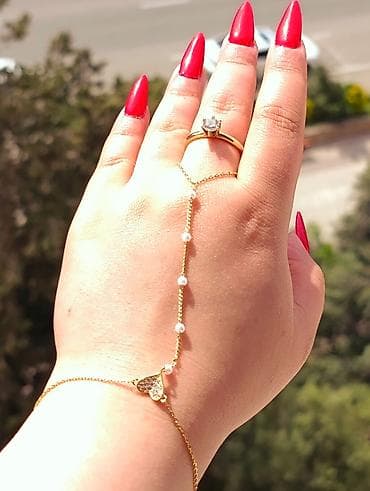 uzuk: Zəncirli əl bəzəyi (hand chain/hand harness) – bir barmaqdan biləyə — 8
