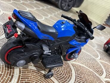 детские мотоциклы на аккумуляторе: Uşaq üçün elektrikli motosiklet – idman stilli, mavi rəng — 6