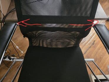 işlənmiş ofis kreslosu: Təkərli, Qolları tənzimlənmir, Süni dəri — 2