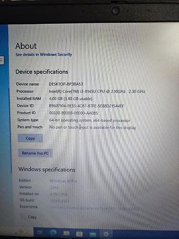 dell nodbuk: Lenovo IdeaPad L340 noutbuk - Prosessor: Intel Core i3 (8-ci nəsil – — 8