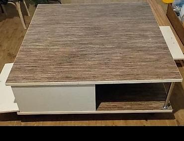 стеклянная мебель на заказ: Квадратный стол, Нераскладной, Без колесиков, Ламинат текстурный, Без гарантии — 3