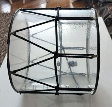 toy nağarası: Akrildən şəffaf korpuslu nağara (baraban) - Korpus: şəffaf akril — 2