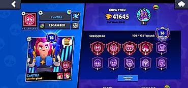 Brawl Stars hesabı – CoNTRA (etiket: #82L8RQPQ2) - Kupa: 41.645 (ən