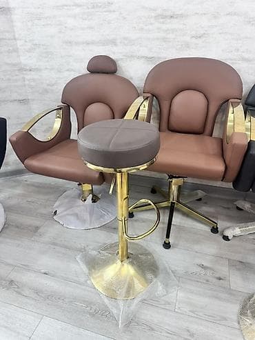 Gözəllik salonu üçün komfortlu oturacaq dəsti - Rəng: isti qəhvəyi