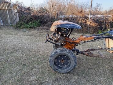 Motoblok və qoşqu komplekti - Güclü benzin mühərriki (hava ilə