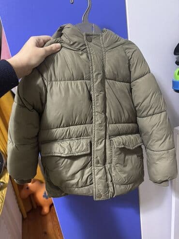 женские трикотажные комбинезоны: Zara firmasi Uşaq üçün qalın qış gödəkçəsi - Rəng: zeytun/xa ki — 2