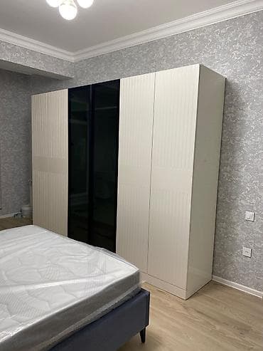 Yeni, 4 qapılı, Güzgülü, Bej, Digər material, Açılan, Düz dolab