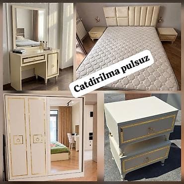komod satilir: 2 təknəfərlik çarpayı, Komod, Dolab, 2 tumba, İşlənmiş — 1