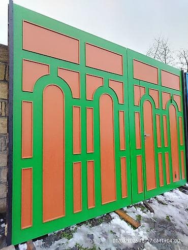 dəmir darvazalar işlənmiş: İşlənmiş Dəmir Həyət darvazası, Mexaniki, Qapı ilə, rəng - Yaşıl, Kredit yoxdur, Ödənişli çatdırılma — 3