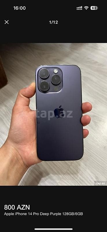 iphone 6 es: IPhone 14 Pro, 128 GB, Deep Purple — 1