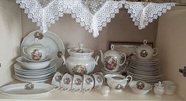 cayni: Nahar dəsti, rəng - Ağ, Farfor — 1