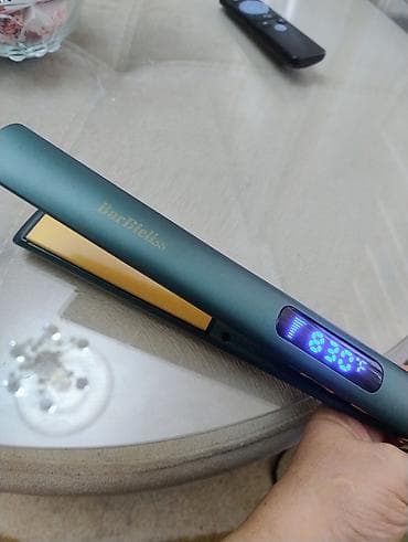 iphone 13 blue: BarBieliss saç düzləşdiricisi - Rəqəmsal LED ekran: Temperatur — 1