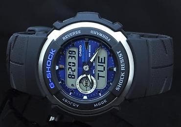 saat kreditle: Casio g-300-2avdr:original Polat korpus ve silikon qolbaq, Su — 2