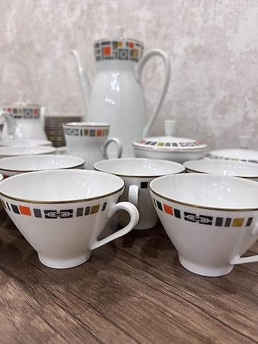çaynı servis: Çay dəsti, rəng - Ağ, Farfor, 12 nəfərlik, Almaniya — 2