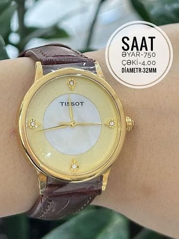 Zərgərlik əşyaları: Qol saatı, Tissot, rəng - Qızılı — 5