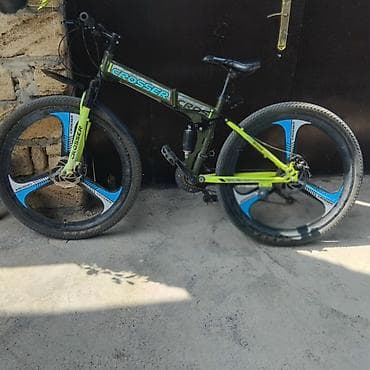 velosiped peredok: CROSSER qatlanan dağ velosipedi 29lukdu - Rəng: yaşıl-neon sarı — 3