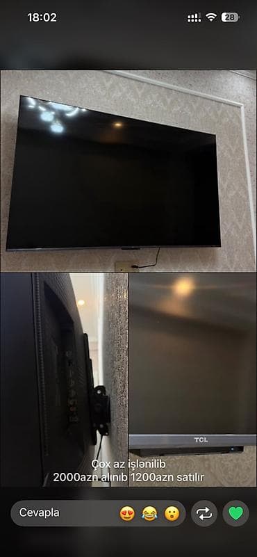 video reqstrator: 📺 EVİNİZDƏ KİNOZAL EFFEKTİ! – TCL 4K SMART TV Çox az işlənmiş, ideal — 4