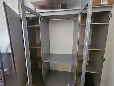 stul ev ucun: 3 qapılı, Qəhvəyi, Taxta, Açılan, Düz dolab — 2