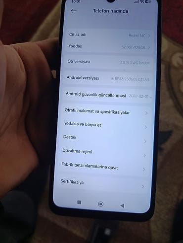 redmi not 12 kabro: Redmi 128 GB, rəng - Qara, Sensor — 5