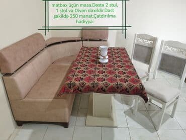 Masalar: Mətbəx üçün, İşlənmiş, 4 stul — 1