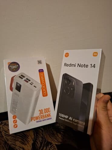 kiridit telefonlar: Redmi Note 14, 256 GB, rəng - Ağ, Zəmanət, Düyməli, Sensor — 2