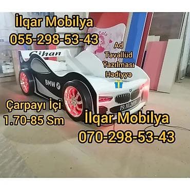 Yeni, Sifariş ilə, Maşın-çarpayı, Matrassız, Siyirməsiz