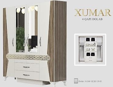 Дом и сад: XUMAR 4 qapılı dolab Fabrik istehsalı mebellərin topdan qiymətlə — 1