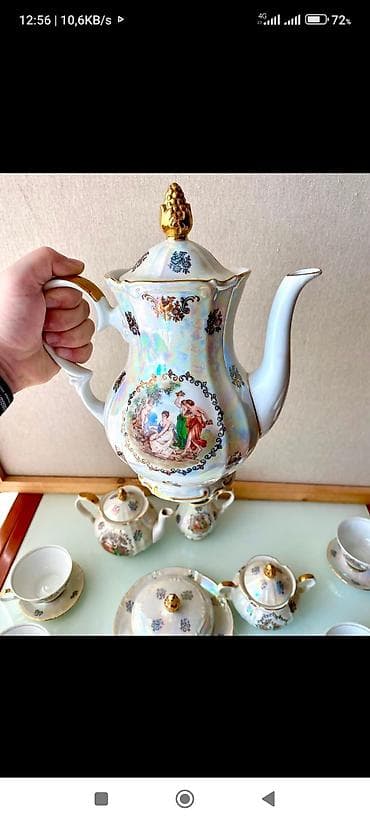 cofe: Qəhvə dəsti, rəng - Ağ, Farfor — 1