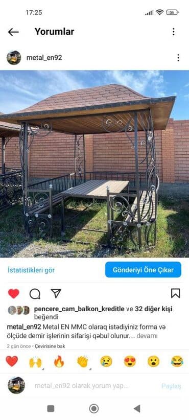 Sifarişlə bağ yelləncəkləri: Metal EN MMC olaraq istədiyiniz forma və ölçüde demir işlerinin — 8