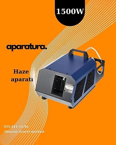 Mikrofonlar: Haze Aparatı – 1500W Professional səhnə effektləri üçün nəzərdə — 1