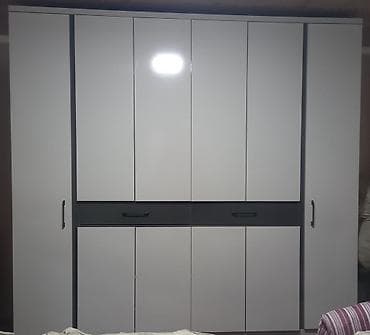 qelem seti: İşlənmiş, 6 qapı, Siyirməli, Ağ, Taxta, Açılan, Düz dolab — 1